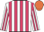 White body, rose striped, white arms, rose striped, orange cap