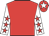 Red body, white arms, red stars, red cap, white star