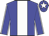 Big-blue body, white stripe, big-blue arms, white seams, big-blue cap, white star