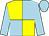 Light blue and yellow quartered, light blue sleeves and cap