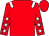 Red, white epaulets, red sleeves, white stars