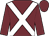 Garnet, white cross sashes