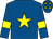 Royal blue, yellow star, armlets and stars on cap