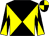 Black and yellow diabolo, quartered cap
