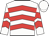 White, red chevrons, white cap