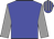 blue, grey sleeves, blue cap, grey stripes