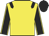 Yellow, black epaulets, black sleeves, yellow seams, black cap