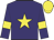 purple, yellow star, yellow armbands and cap
