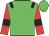 Lime green, Black epaulettes, Red sleeves, Black armlets, Lime green cap