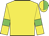 yellow, green armbands, halved cap