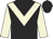 Black body, beige chevron, beige arms, black cap