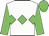 White body, green diamond hoop, green sleeves and cap