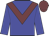 Big-blue body, garnet chevron, big-blue arms, garnet cap