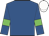 royal blue, green armbands, white cap