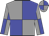 Grey body, blue quartered, grey cap, blue quartered