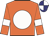 Orange, white disc, white armbands, navy and white quartered cap