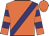 Orange, purple sash, orange sleeves, purple hoops, orange cap