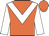 Orange body, white chevron, white arms, orange cap