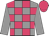 Grey body, rose checked, grey arms, rose cap
