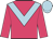 Rose body, light blue chevron, rose arms, light blue cap