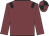 Garnet body, black epaulettes, garnet arms, garnet cap, black quartered