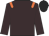 brown, orange epaulettes, black cap