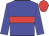 blue, red hoop, red cap