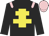 black, yellow cross of lorraine, pink epaulets and cap
