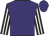 purple, black and white striped sleeves, purple cap