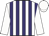 White body, purple striped, white arms, white cap