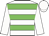 White body, green hooped, white arms, white cap