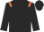 Black body, orange epaulettes, black arms, black cap