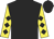 Black body, yellow arms, black diamonds, black cap