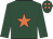 dark green, orange star, orange spots on cap