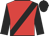 red, black sash, black sleeves and cap