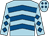 Light blue, royal blue chevrons, diamonds on sleeves and cap