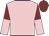 Pink, maroon and pink halved sleeves, maroon cap