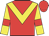 Red, yellow chevron, yellow sleeves, red armlets