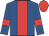 royal blue, red stripe, red armlets, red cap