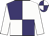 Purple and white (quartered), white sleeves