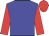 blue, red sleeves, red cap