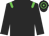 Black, Green epaulettes, Hooped cap