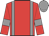 red, grey braces, grey armlets, grey cap