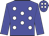 Blue, white spots, Blue sleeves, Blue cap, White spots