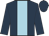 dark blue, light blue panel