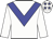 White body, blue chevron, white arms, white cap, blue stars