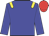 Big-blue body, yellow epaulettes, big-blue arms, red cap