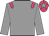 Grey body, rose epaulettes, grey arms, rose cap, grey star