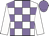 White body, mauve checked, white arms, mauve cap