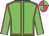 Big-green body, rose seams, big-green arms, rose seams, rose cap, big-green quartered